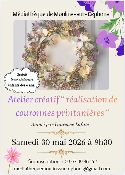 Atelier créatif "réalisation de couronnes printanières"